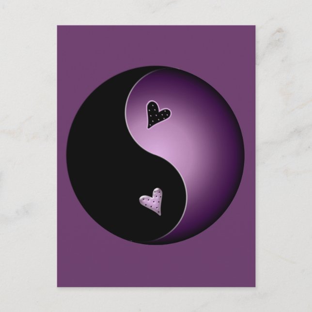 purple yin yang postcard (Front)