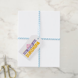 Purple You Are My Sunshine Love Wedding Engagement Gift Tags