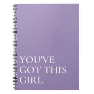 Purple You've Got This Inspirational Quote Notebook