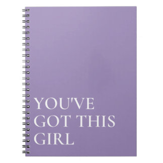 Purple You've Got This Inspirational Quote  Notebook