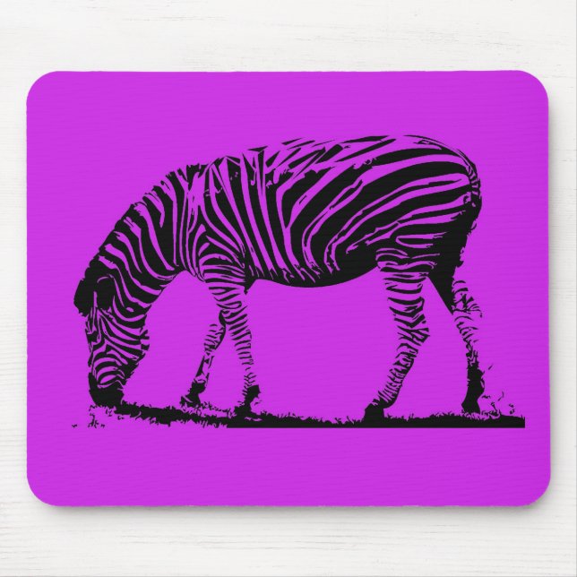 Purple Zebra Mouse Pad (Front)