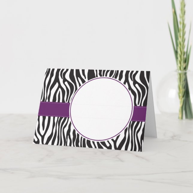Purple Zebra Note Card (Front)