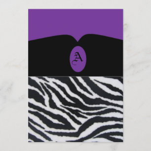 Purple/Zebra Party Invitation