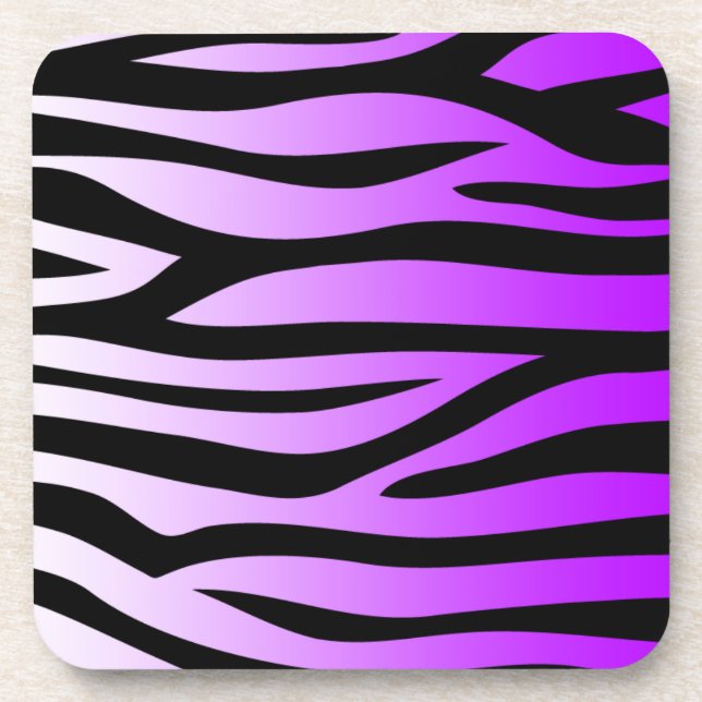 Purple Zebra Pattern Gradient Coaster (Front)
