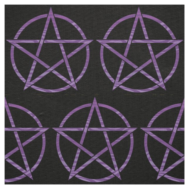 Purple Zebra Pentagram Fabric (Swatch)