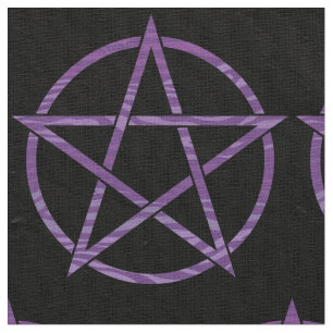 Purple Zebra Pentagram Fabric