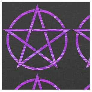 Purple Zebra Pentagram Fabric