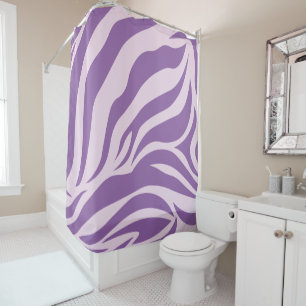 Purple Zebra Print Shower Curtain