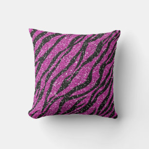 Purple Zebra Print Throw Pillow
