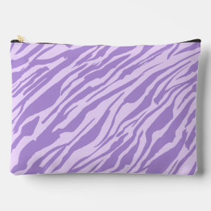 Purple Zebra Stripes Pattern Accessory Pouch