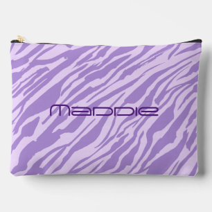 Purple Zebra Stripes Pattern  Accessory Pouch