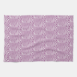 PURPLE ZEBRA STRIPES TEA TOWEL