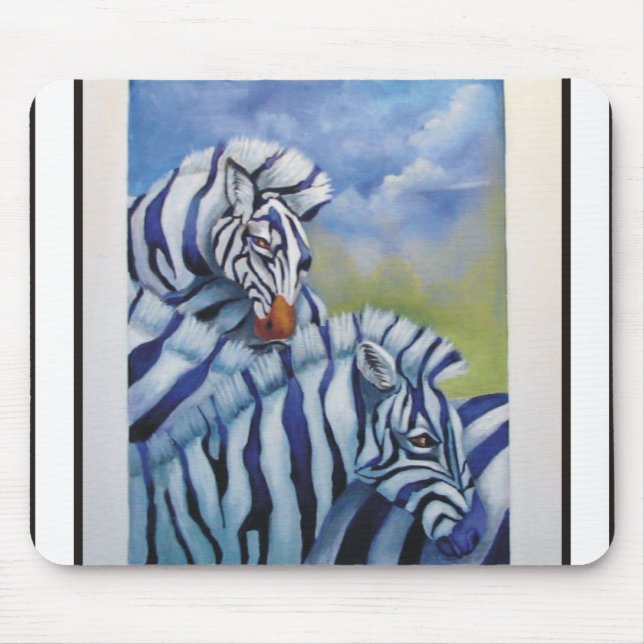 purple zebras mouse pad (Front)