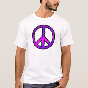 Purple Zig Zag Peace Sign T-Shirt