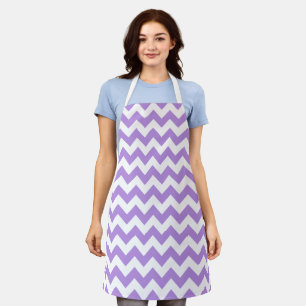 Purple Zigzag, Purple Chevron, Geometric Pattern Apron