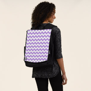 Purple Zigzag, Purple Chevron, Geometric Pattern Backpack