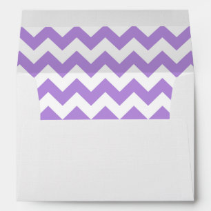 Purple Zigzag, Purple Chevron, Geometric Pattern Envelope