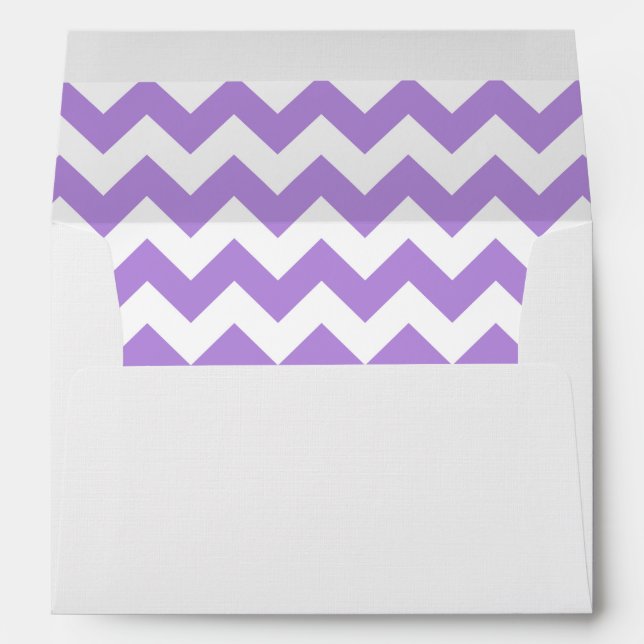 Purple Zigzag, Purple Chevron, Geometric Pattern Envelope (Back (Bottom))