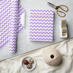 Purple Zigzag, Purple Chevron, Geometric Pattern Wrapping Paper