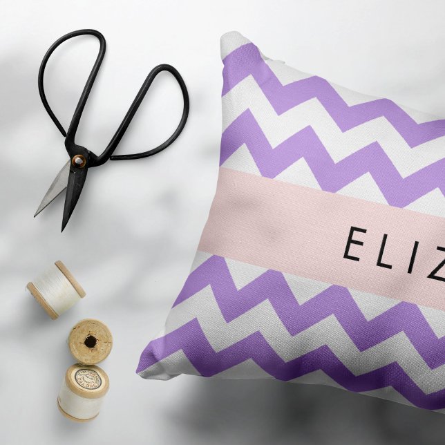 Purple Zigzag, Purple Chevron, Your Name Pillowcase (Creator Uploaded)