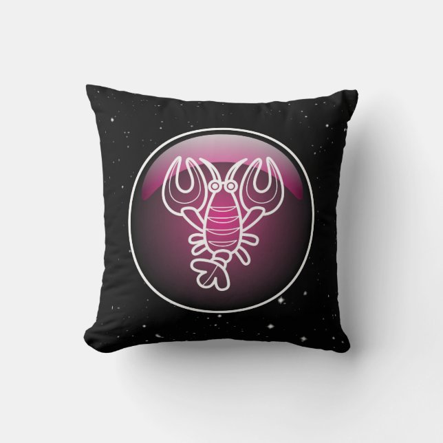 Purple Zodiac Cancer Cushion (Front)