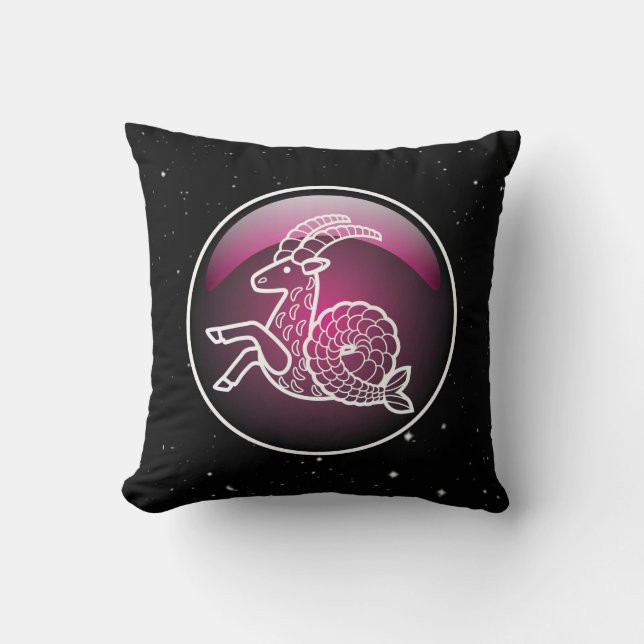 Purple Zodiac Capricorn Cushion (Front)