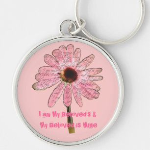 purpleconeflowerbeloved3 key ring