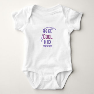Purpled Playful fishing Baby Bodysuit