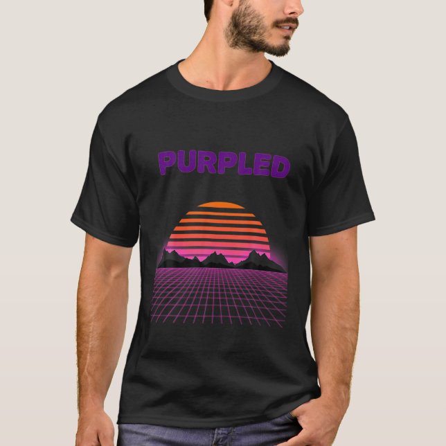 Purpled Vaporwave Merch T-Shirt (Front)