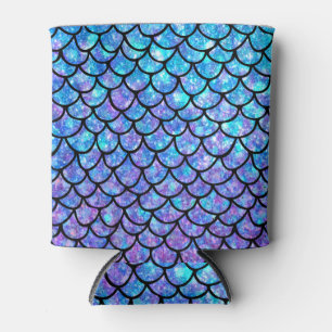 Purples & Blues Mermaid scales Can Cooler