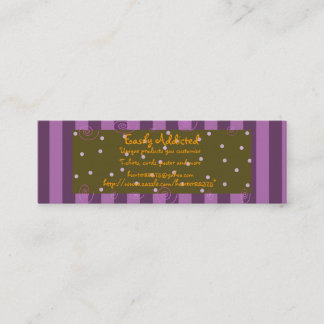 purplestripe skinny mini business card