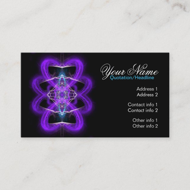 Purplia Hearts Business Card (Front)