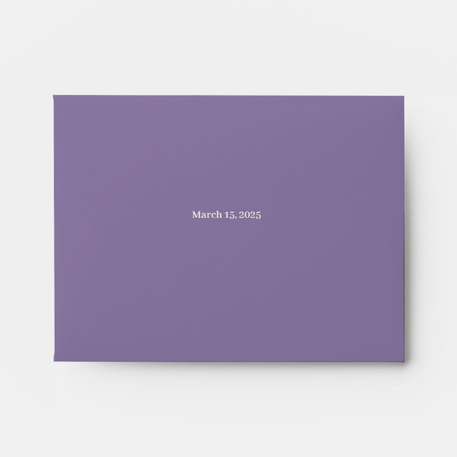 Purply pink flowers on Wedding envelope (Front)