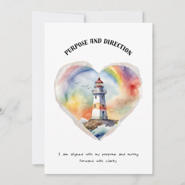 Purpose and Direction Positive Affirmation Card (Front)