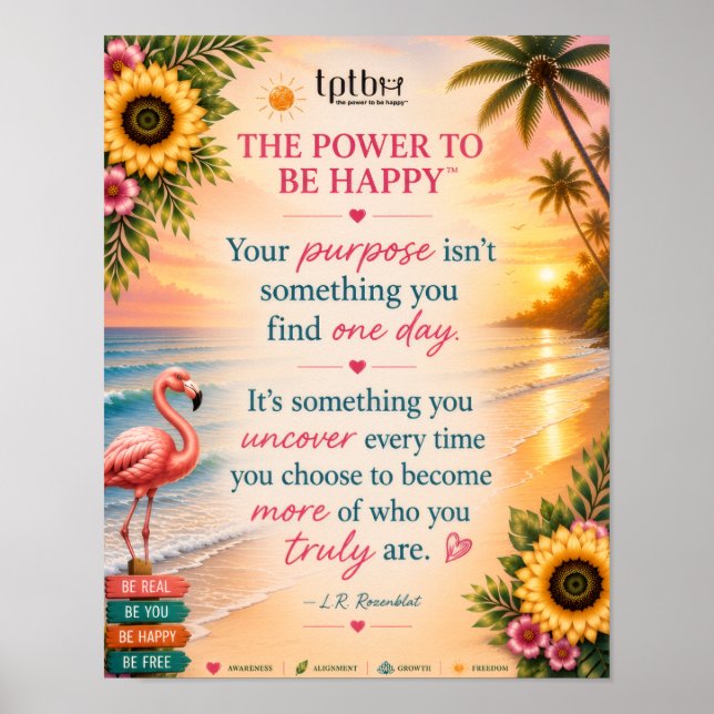 PURPOSE AND INSPIRATIONAL BEACH POSTER (Front)