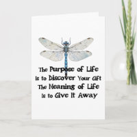 Purpose of life quote talent mission dragonfly bug