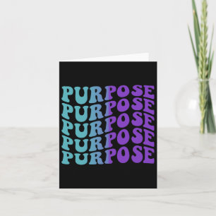 Purpose Suicide Prevention Depression Awareness  Card