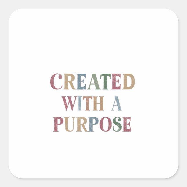 Purposeful Creation: Capturing Meaning Through God Square Sticker (Front)