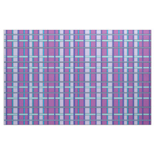 Purps and Blues Plaid Pattern Fabric