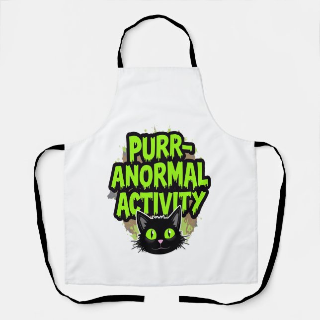 Purr-anormal Activity Cat Apron (Front)