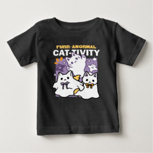 Purr-anormal Cat-tivity - Halloween Cat Design Baby T-Shirt