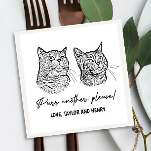Purr Another Please Customised Pet Wedding Napkins