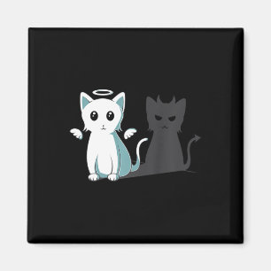 Purr Evil Devil Cat Happy Halloween Cat Angel Devi Magnet