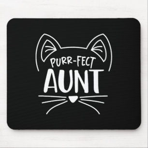 Purr-fect Aunt Gift Aunties Cat Lovers Mouse Pad