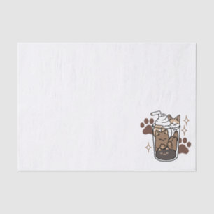 Purr-fect Blend: Coffee Design for Cat & Coffee Tissue Paper