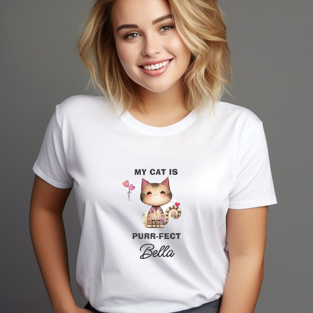 PURR-FECT CAT HEART NAME T-Shirt (Creator Uploaded)