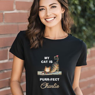 PURR-FECT CAT HEART NAME T-Shirt
