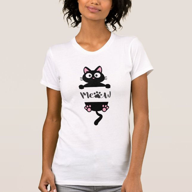 Purr-fect Cat Lover T-Shirts for Women (Front)