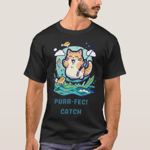 Purr-fect Catch: The Fishing Cat T-Shirt