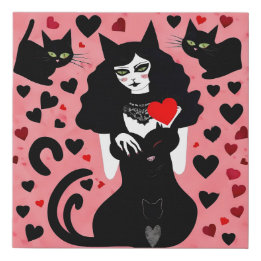 Purr-fect Deception Faux Canvas Print
